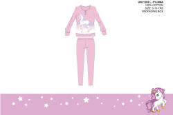 Global Licence Srl Unikornis vékony pamut gyerek pizsama - jersey pizsama - világosrózsaszín - 98 (evUNI1393_vro_98)