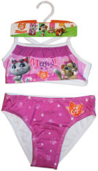 Global Licence Srl 44 Csacska macska kétrészes fürdőruha kislányoknak - fehér - 104 (evCAT-2022-0574_feh_104)