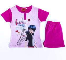 Global Licence Srl Rövid ujjú pamut gyerek pizsama - Katicabogár és Fekete Macska kalandjai - Katicabogár - pink - 110 (evLBUG417_pin_110)