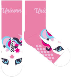 Global Licence Srl Unikornis csúszásgátlós teliplüss normál zokni gyerekeknek (evUNI-ABSSO-0107_roz_23-26)