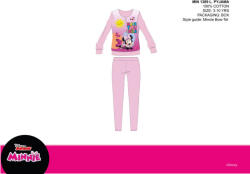 Global Licence Srl Disney Minnie egér vékony pamut gyerek pizsama - jersey pizsama - világosrózsaszín - 104 (evMIN1389_vro_104)
