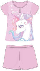 Global Licence Srl Unikornis nyári rövid ujjú gyerek pizsama - pamut jersey pizsama - világosrózsaszín - 116 (evUNI1404_vro_116)
