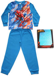 Global Licence Srl Hosszú vékony pamut gyerek pizsama - Pókember - absztrakt mintával - Jersey - középkék - 140 (evSP-2022-0030-31_kke_140)