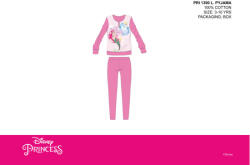 Global Licence Srl Disney Hercegnők vékony pamut gyerek pizsama - jersey pizsama - rózsaszín - 104 (evPRI1390_roz_104)