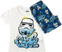 Global Licence Srl Star Wars gyerek rövidujjú pamut pizsama - Kék/Fehér - 140 (evSTAR-PIJA_140_kek)