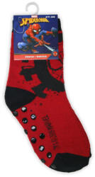 Global Licence Srl Csúszásgátlós gyerek bokazokni - Pókember - teliplüss - Pók - piros-fekete - 23-26 (evSP5019_piros-fekete_23-26)