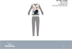 Global Licence Srl Disney Jégvarázs vékony pamut gyerek pizsama - jersey pizsama - sötétszürke - 134-140 (evFRO1386_ssz_134-140)