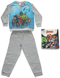 Global Licence Srl Hosszú vékony pamut gyerek pizsama - Bosszúállók - csoportkép mintával - Jersey - szürke - 128 (evAVE-2022-0200-02_szurke_128)