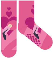 Global Licence Srl Flamingó csúszásgátlós teliplüss normál zokni gyerekeknek (evFLA-ABSSO-0123_sro_23-26)