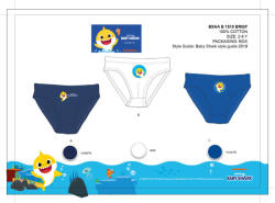 Global Licence Srl Baby Shark kisfiú alsó - 3 darabos pamut alsó - 98-104 (evBSHAB1510_98-104)