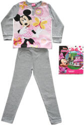 Global Licence Srl Hosszú vékony pamut gyerek pizsama - Minnie egér pillangókkal - Jersey - szürke - 98 (evMIN-2022-0002-01_szu_98)