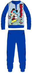 Global Licence Srl Disney Mickey egér téli vastag gyerek pizsama - pamut flanel pizsama - középkék - 110 (evMIC-FLAPYJ-0074_kke_110)