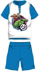 Global Licence Srl Nyári rövid ujjú gyerek pamut pizsama - Bosszúállók - Avengers motívummal - középkék - 128 (evAVE-2022-0509_kke_128)