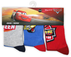 Global Licence Srl Gyerek pamut bokazokni - 3 pár - Verdák - szürke-középkék-piros - 31-34 (evCR4009_31-34)