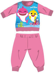 Global Licence Srl Baby Shark téli vastag baba pizsama - pamut flanel pizsama - rózsaszín - 80 (evBSHA-BFLAPYJ-0059_roz_80)