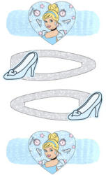 Global Licence Srl Disney Hercegnők csillogós hajcsat szett és 2db hajgumi egyben (ev8715409162946-2)