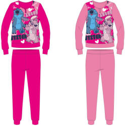 Global Licence Srl Disney Stitch pamut flanel gyerek pizsama - pink - 116 (evSTI1921_pin_116)
