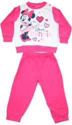 Global Licence Srl Hosszú vékony pamut baba pizsama - szivecskés Minnie egér - Jersey - pink - 80 (evMIN-2022-0116_pin_80)