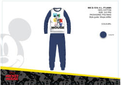 Global Licence Srl Disney Mickey egér gyerek jersey pizsama - pamut pizsama - sötétkék - 98 (evMIC-MIX-1516_98)