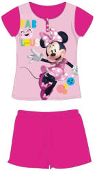 Global Licence Srl Disney Minnie egér nyári rövid ujjú gyerek pizsama - pamut jersey pizsama - pink - 104 (evMIN1401_pin_104)