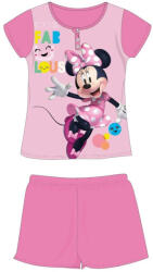 Global Licence Srl Disney Minnie egér nyári rövid ujjú gyerek pizsama - pamut jersey pizsama - rózsaszín - 110 (evMIN1401_roz_110)