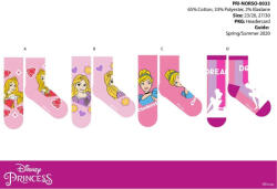 Global Licence Srl Disney Hercegnők gyerek pamut normál zokni - 4 pár/csomag - 27-30 (evPRI-NORSO-0033_27-30)
