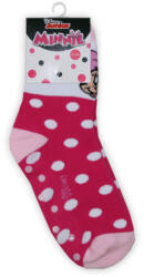 Global Licence Srl Csúszásgátlós gyerek bokazokni - Minnie egér - teliplüss- pöttyös - pink-fehér - 31-34 (evMIN5018_pink-feher_31-34)