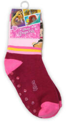 Global Licence Srl Csúszásgátlós gyerek bokazokni - Disney Hercegnők - teliplüss - Bell mintás - bordó-világosrózsaszín - 23-26 (evPRI5005_bordo-vilagosrozsaszin_23-26)