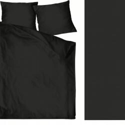 Greno Szatén ágyneműhuzat 220x200 Szürke sötét egyszínű egy párnahuzattal Fehér (PL-JED-220-CSZA)