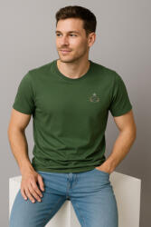 Thomas Jeans egyszínű zöld póló, logóval