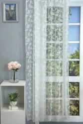 FüggönyFutár Webáruház Fehér színű sűrű levélmintás jacquard függöny, egyedi méretre, készre varrjuk