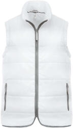 Kariban Uniszex bélelt mellény, cipzáras, Kariban KA6116, White-XL (ka6116wh-xl)