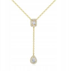  Nyaklánc Nemesacél 14K Aranyozott, Cirkónia Kövekkel NST2114 (NST2114)