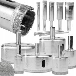 Cleo Art Lyukasztó Gyémánt Csipke Gres Csempe Máz Készlet 10 db 6-68mm (OTWORNICA DIAMENTOWA KORONKA 68mm)