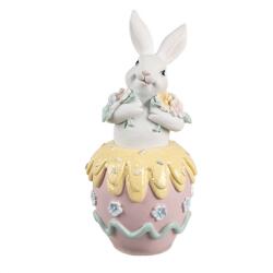 Clayre&eef Húsvéti nyuszi tojáson virágokkal