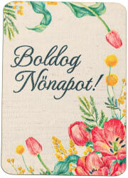 Valex Decor 4db. "Boldog Nőnapot! " feliratos dekor tábla 7 x 5cm (GV04-94)