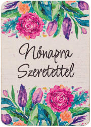 Valex Decor 4db. "Nőnapra szeretettel" feliratos dekor tábla 7 x 5cm (GV04-91)