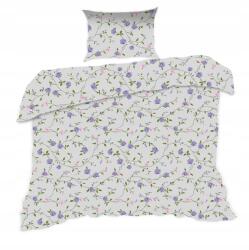 Karo Ágyneműhuzat 140x200 virágos szürke lila Classic (2311368)