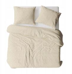 Karo Ágyneműhuzat kéregből 140x200 krém kék levelek fehér Karo (2357257)
