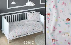 Karo Pamut ágyneműhuzat 140x200 balerina szürke színes gyerek cipzáras Karo (2359115)