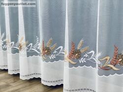 fuggonyoutlet Búzavirág, fehér alapon barna, 150x250 cm