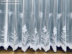 fuggonyoutlet Patakvirág, fehér, 150x250 cm