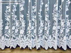 fuggonyoutlet Futóvirág, fehér, 150x250 cm