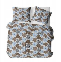 Karo Ágyneműhuzat kéregből 200x220 szürke barna kék virágok Fehér Karo (2356952)
