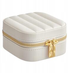 SONGMICS Funkcionális kézi kis ékszerdoboz rendszerező fehér-arany (JBC179W01)