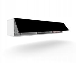 Krak Meble Függő szekrény vízszintes Rtv komód Simply Up fehér matt fekete (10230100130N)