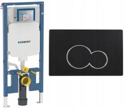  WC-ülőke szett Geberit Slim 8 cm UP720 Simba nyomógomb matt fekete (111.796.00.1+simbaczarny)