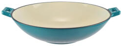 Perfect Home Wok din fontă emailată 37 cm, turcoaz - pentru inducție și cuptor