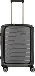 Travelite Troler de cabina ( S) 55 x 39 x 23 cm, Travelite Air Base cu buzunar frontal pentru laptop, Antracit Valiza