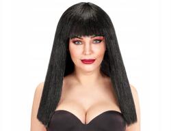 Widmann Fekete hosszú paróka frufruval Farsang (W6010P)